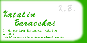 katalin baracskai business card
